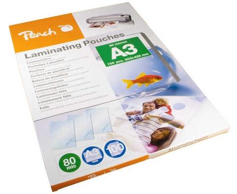 Peach PP580-01 pellicola per plastificatrice 100 pz