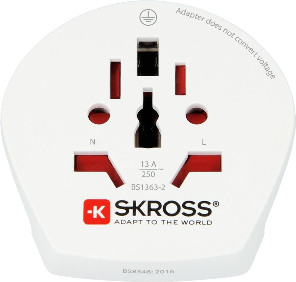 SKROSS spina da viaggio dal mondo all'Europa (merci sfuse) bianco (00186723)