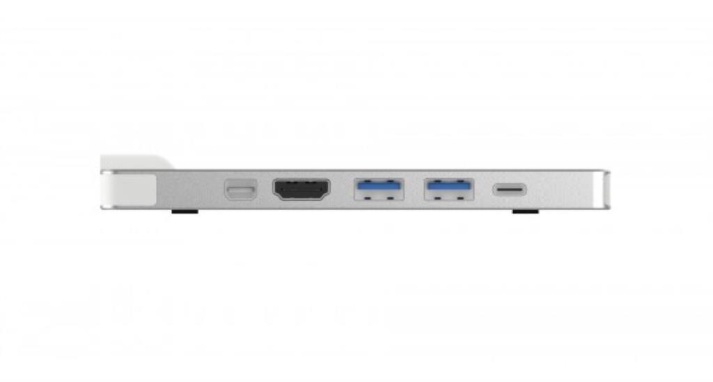 LMP USB-C Compact Dock 4K 8 Porte: HDMI, Mini-DP, Gigabit Ethernet, 2x USB 3.0, SD e microSD card reader, USC-C - colore silver