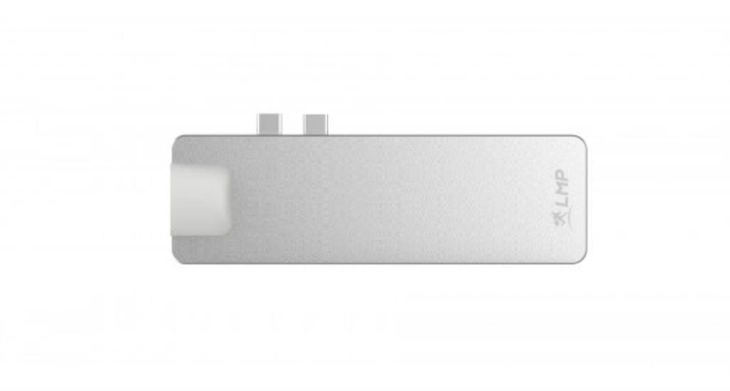 LMP USB-C Compact Dock 4K 8 Porte: HDMI, Mini-DP, Gigabit Ethernet, 2x USB 3.0, SD e microSD card reader, USC-C - colore silver