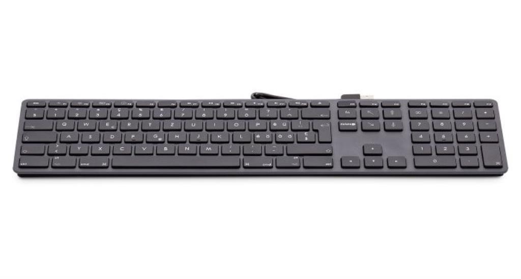 LMP tastiera USB con tastierino numerico, 110 tasti, 2 x USB 2.0 - Space Grey- Layout ITA (QWERTY)