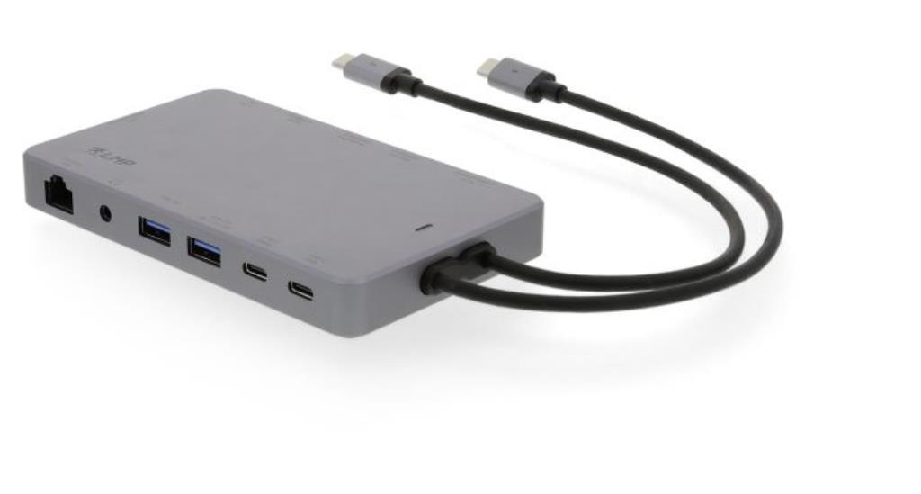 Dock USB-C Display 4K 12 Port, HDMI 4K@60Hz, Mini-DP, DP, DVI, VGA, Ethernet, 2x USB 3.0 (1x 1.5A Power Output), Audio Out, USB