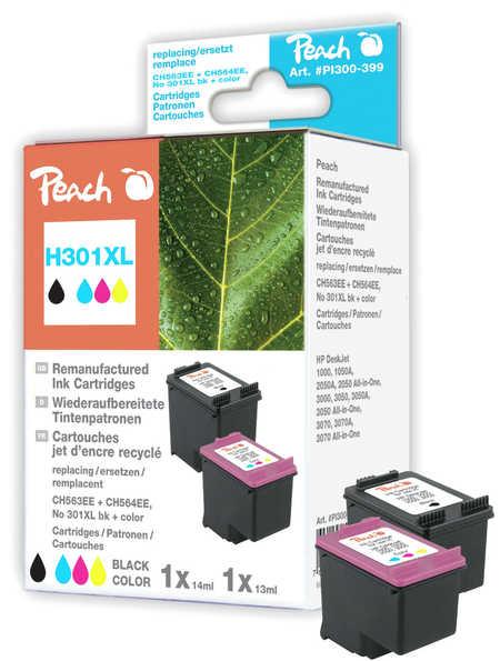 Peach 316258 cartuccia d'inchiostro 2 pz Nero, Ciano, Magenta, Giallo