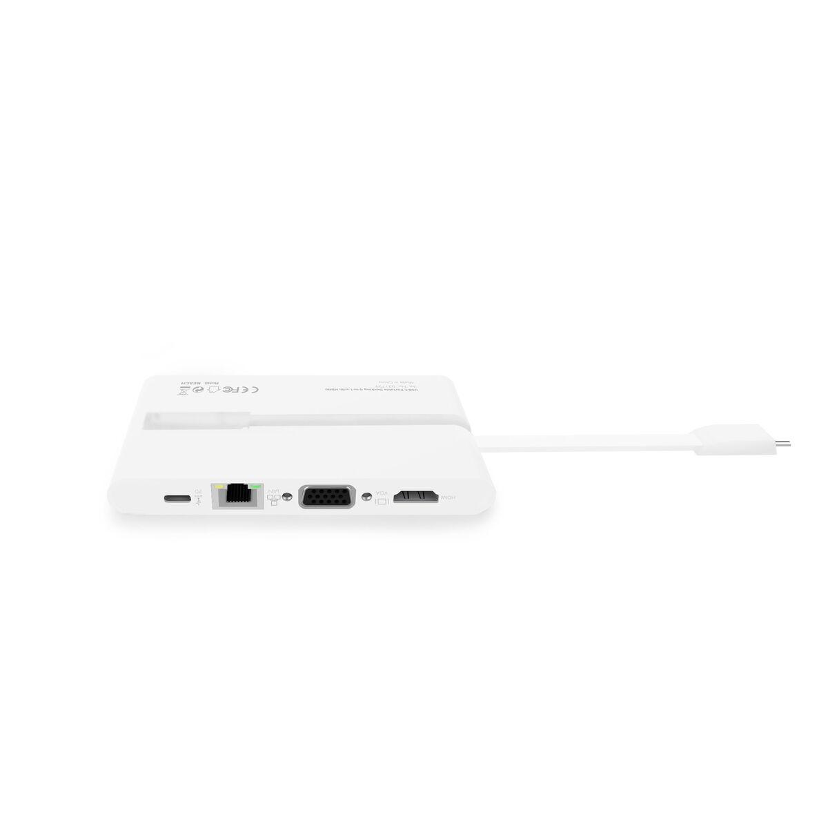DICOTA D31729 replicatore di porte e docking station per notebook Bianco (USB-C PORTABLE DOCKING - 9-IN-1 WITH HDMI)