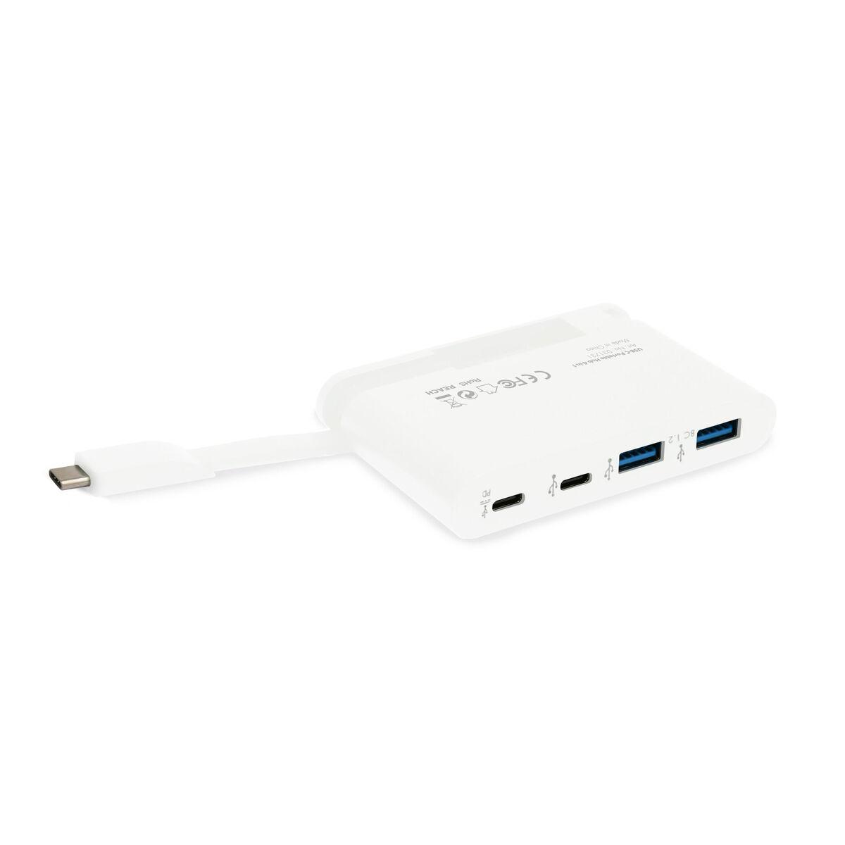 DICOTA D31731 replicatore di porte e docking station per notebook Bianco (USB-C PORTABLE HUB 4-IN-1 - .)
