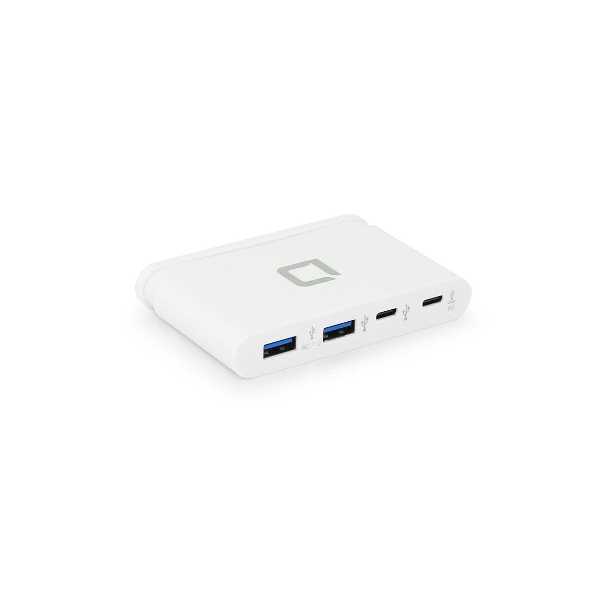 DICOTA D31731 replicatore di porte e docking station per notebook Bianco (USB-C PORTABLE HUB 4-IN-1 - .)