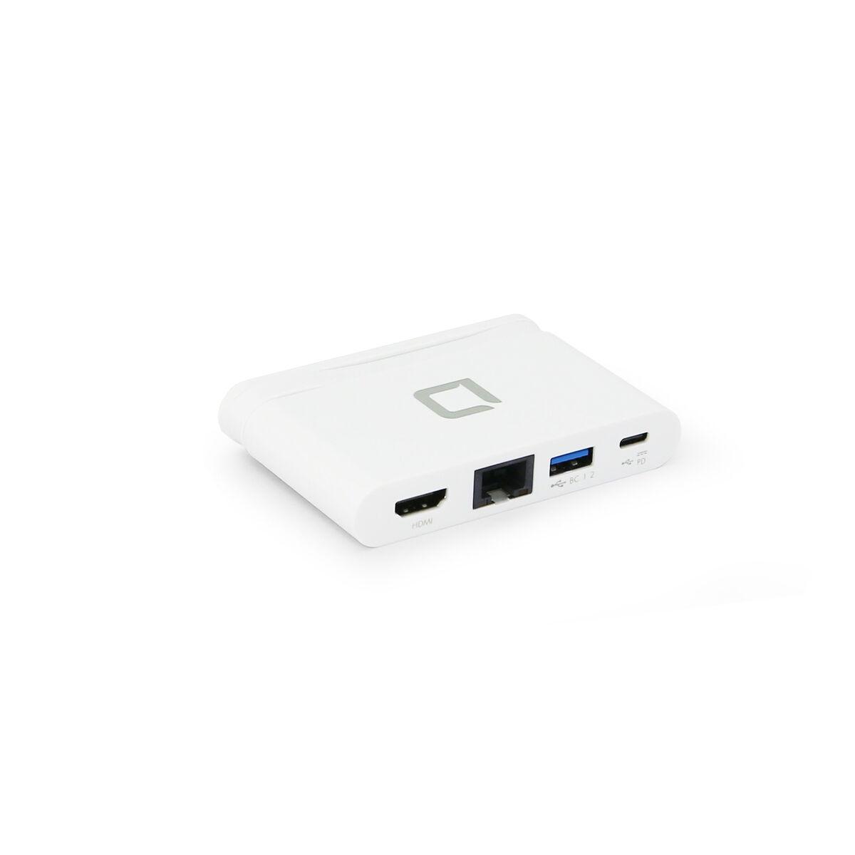 DICOTA D31730 replicatore di porte e docking station per laptop Bianco (USB-C PORTABLE DOCKING - 4-IN-1 WITH HDMI)