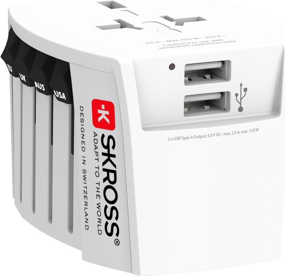 SKROSS World Adapter MUV 2 x - USB A Ports - Warranty: 12M