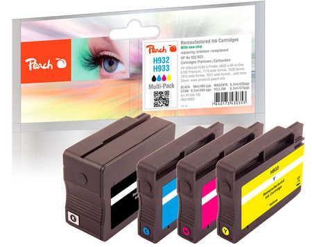 Peach PI300-708 cartuccia d'inchiostro 4 pz Resa standard Nero, Ciano, Magenta, Giallo (Peach PI300-708 bl?kpatron 4 stk Stand)