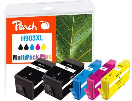 Peach PI300-768 cartuccia d'inchiostro 5 pz Compatibile Resa elevata (XL) Nero, Ciano, Magenta, Giallo