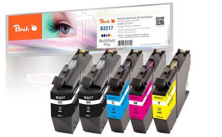 Peach PI500-225 cartuccia d'inchiostro 5 pz Compatibile Resa standard Nero, Ciano, Magenta, Giallo