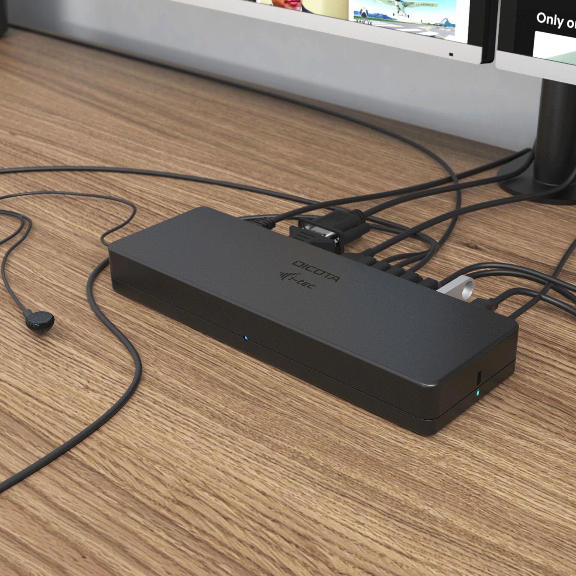 Dicota D31950 replicatore di porte e docking station per notebook Cablato USB tipo-C Nero (DICOTA i-tec - Docking station - USB