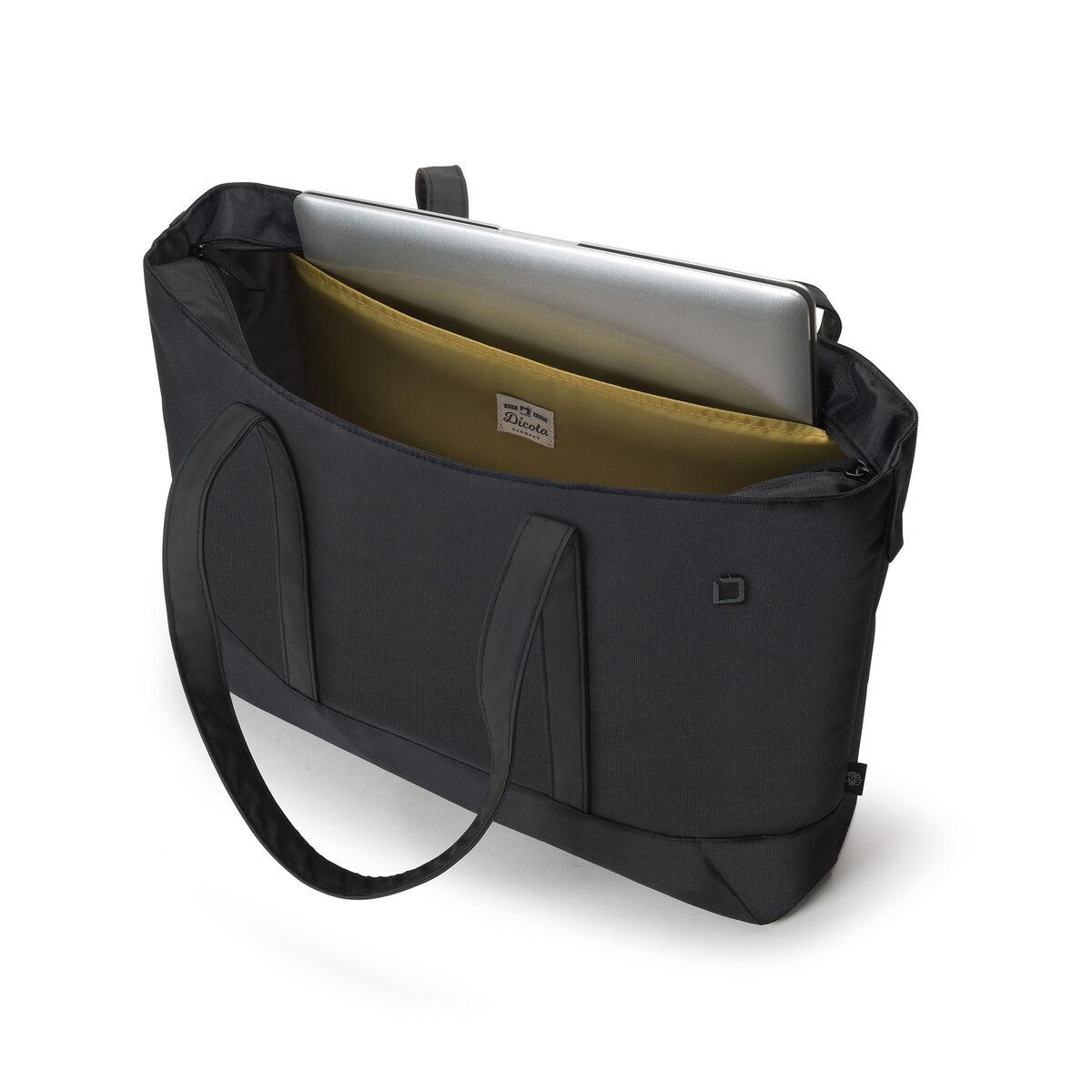 DICOTA D31977-RPET borsa per laptop 35,8 cm [14.1] Ventriquattore da donna Nero (SHOPPER ECO MOTION - 13-14.1IN)