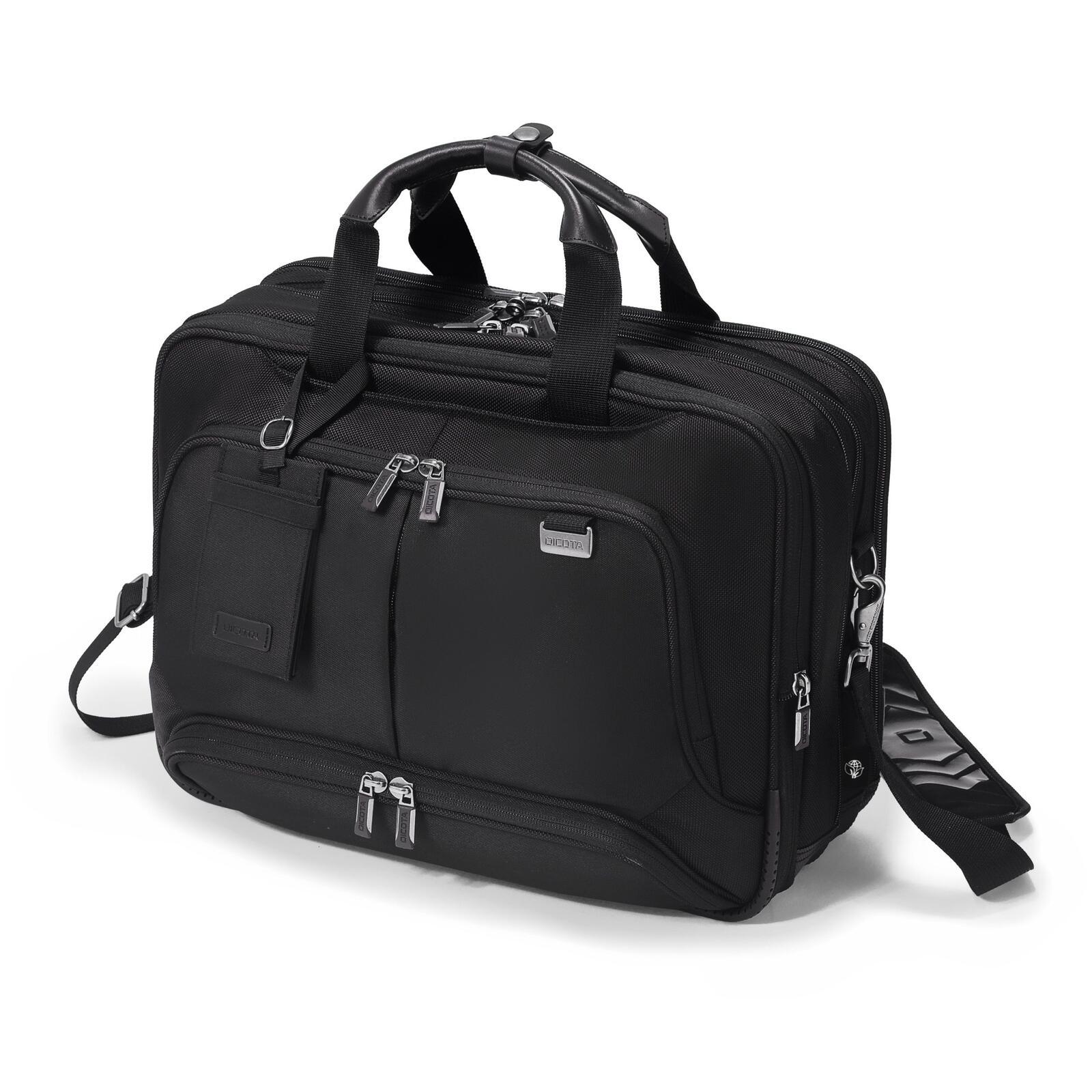 DICOTA Twin PRO 396 cm 15.6 Borsa con caricamento dall'alto Nero (ECO TOP TRAVELLER TWIN PRO - 14-15.6)