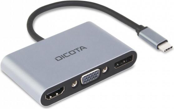 DICOTA D32064 docking station per dispositivo mobile Tablet/Smartphone/Laptop Argento (USB-C PORTABLE 5-IN-1 DOCKING - STATION