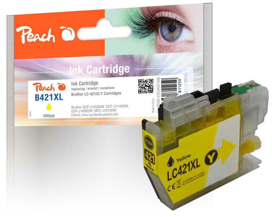 Peach PI500-376 cartuccia d'inchiostro 1 pz Compatibile Resa elevata (XL) Giallo