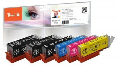 Peach PI100-504 cartuccia d'inchiostro 5 pz Compatibile Resa standard Nero Ciano Magenta Giallo