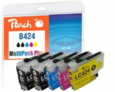 Peach PI500-390 cartuccia d'inchiostro 5 pz Compatibile Resa standard Nero Ciano Magenta Giallo