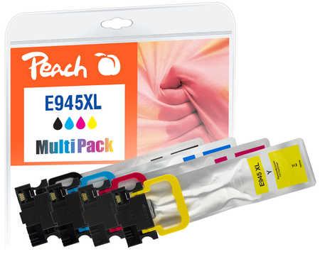 Peach PI200-796 cartuccia d'inchiostro 4 pz Compatibile Resa elevata (XL) Nero, Ciano, Magenta, Giallo