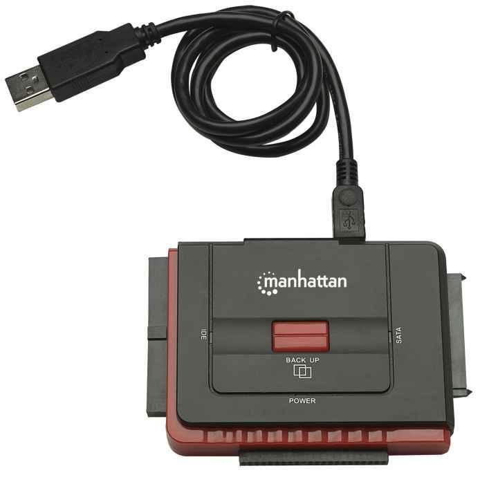 Manhattan 179195 replicatore di porte e docking station per laptop USB tipo A Nero