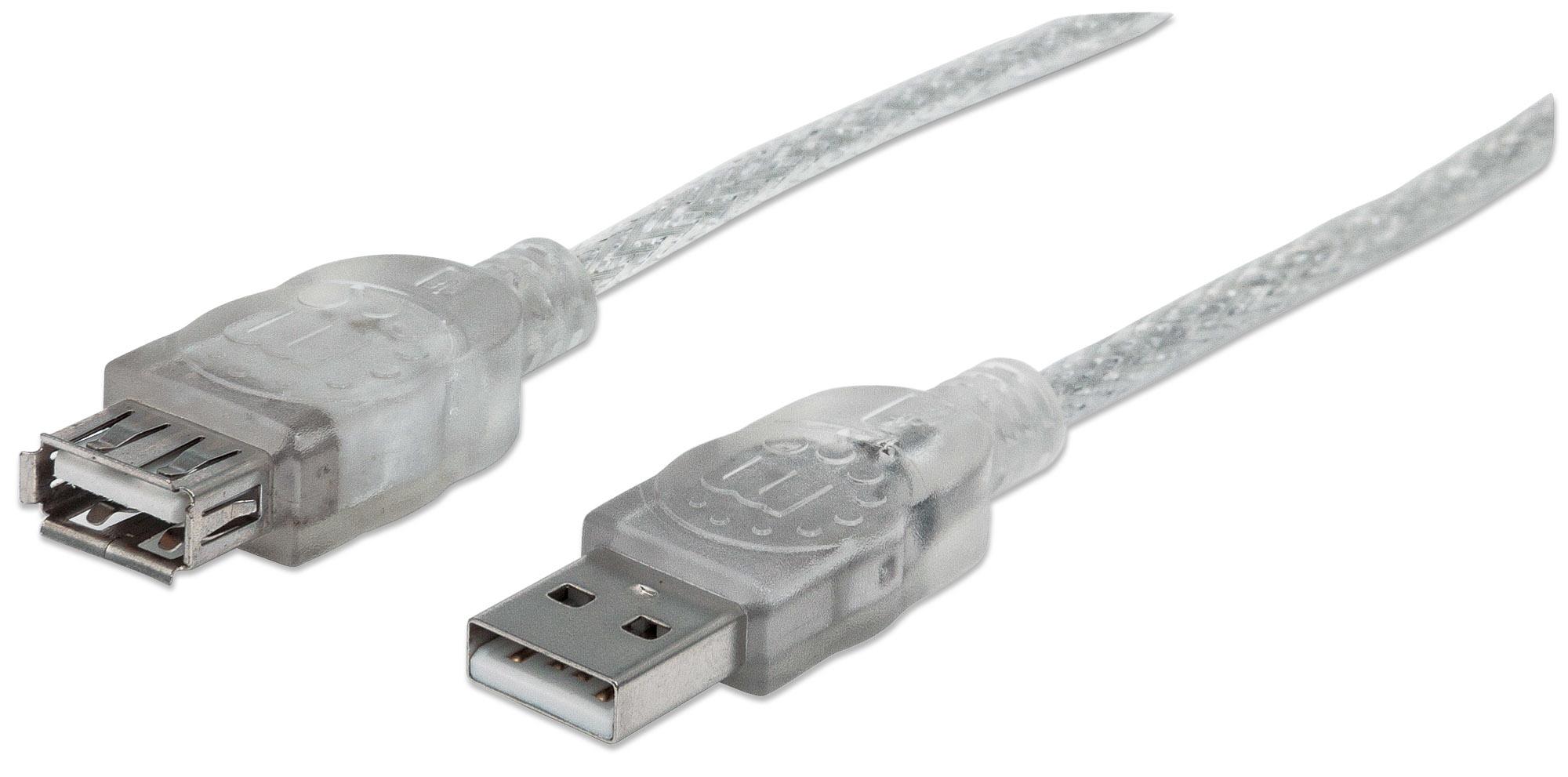 Manhattan 340502 cavo USB USB 2.0 45 m USB A Trasparente