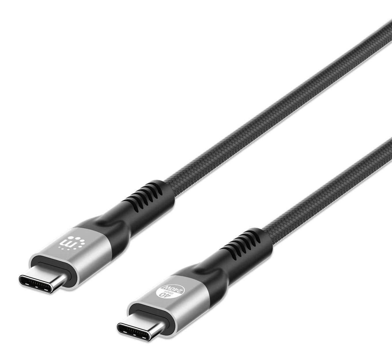 Manhattan 356381 cavo USB USB4 Gen 3x2 2 m USB C Nero