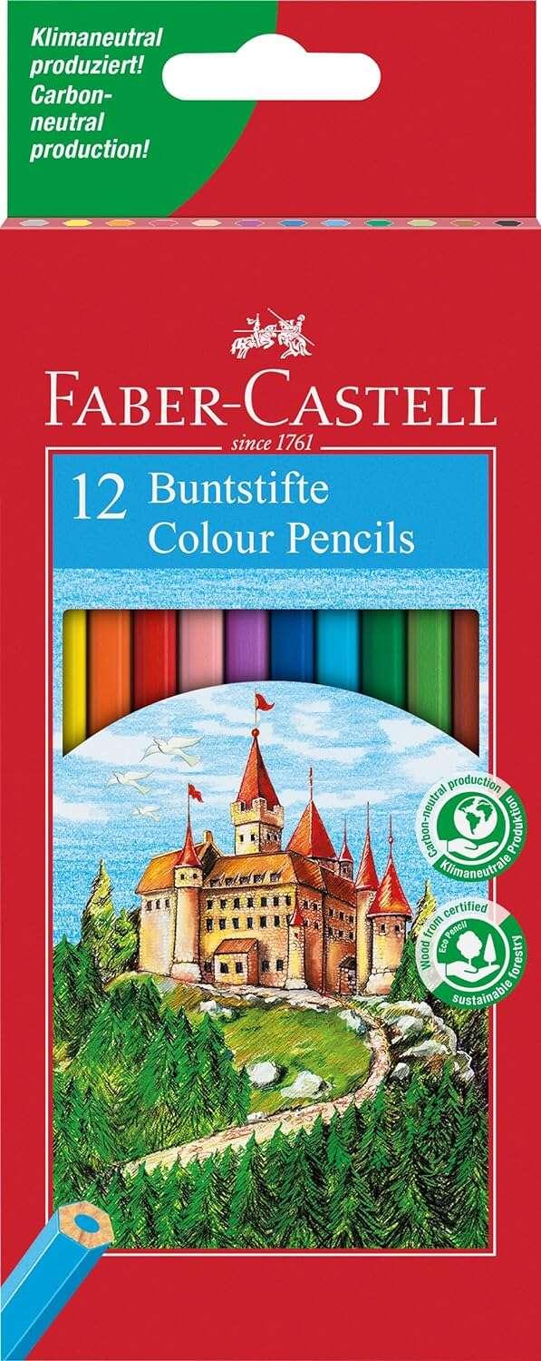 Faber-Castell Classic Color Confezione da 12 matite colorate esagonali - Resistenza alla rottura - Colori assortiti
