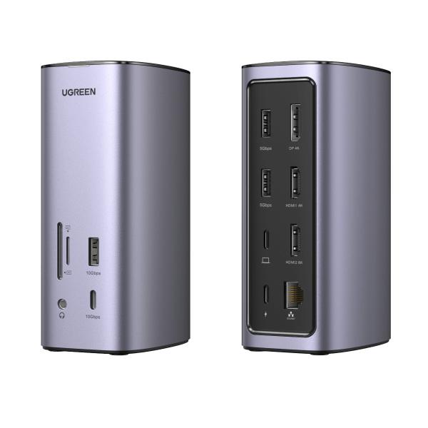 Ugreen USB-C Docking Station 12-in-1 Cablato Argento