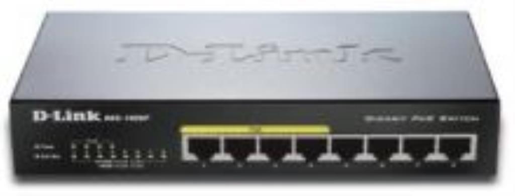 Switch UnManaged - D-Link 8 porte 10/100/1000Mbps di cui 4 porte supportano PoE