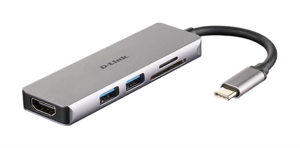 D-Link Hub USB-C 5 in 1 - 2...