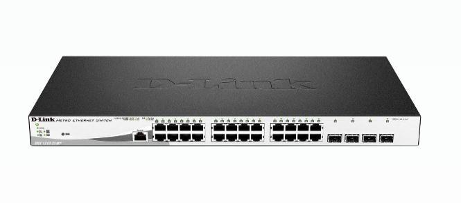 D-Link DGS-1210-28MP/E switch di rete Gestito L2 Gigabit Ethernet (10/100/1000) Supporto Power over Ethernet (PoE) 1U Nero Grig