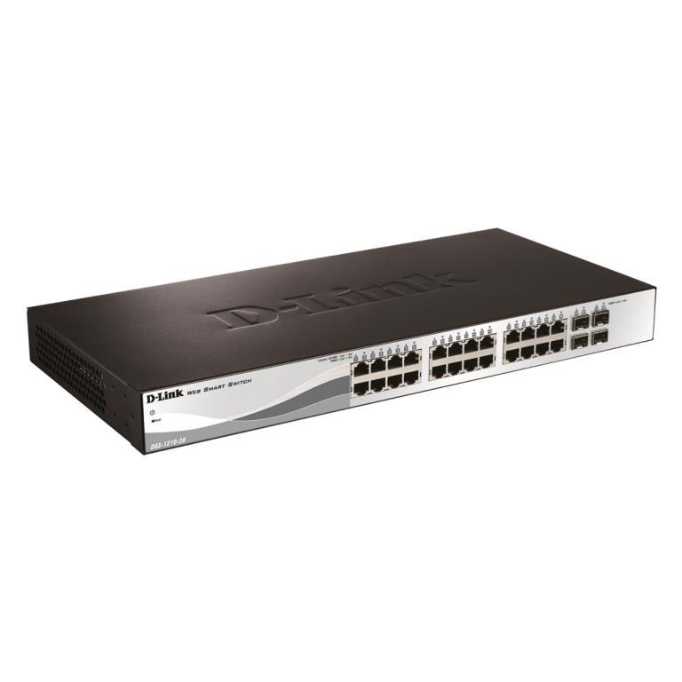 Switch Web Managed - D-Link Smart 24 porte 10/100/1000Mbps PoE/PoE 4 SFP