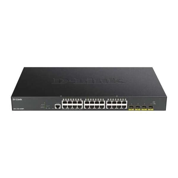 Switch Web managed - D-Link Smart+ 24-port Gigabit PoE + 4x 10G SFP+, Budget PoE 370W