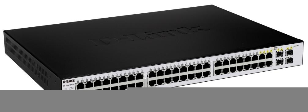 Switch Web Managed - D-Link Smart 48 porte 10/100/1000Mbps di cui 4 porte Combo 1000BaseT/SFP