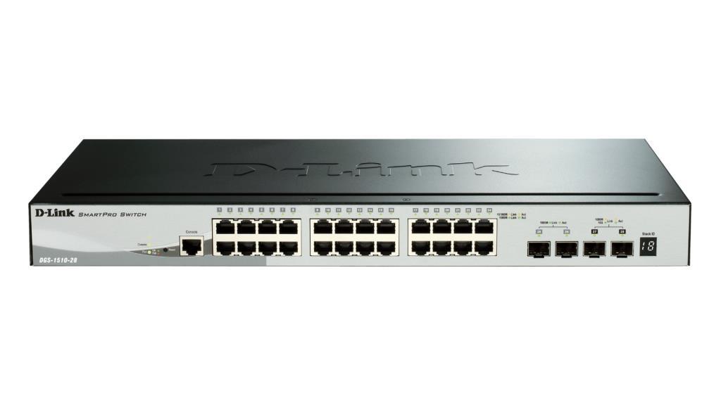 Switch Web Managed - D-Link SmartPro L3 Light 20x Gigabit PoE/PoE & 4x 2.5GBase-T PoE/PoE & 2x 10GbE & 2x 10G SFP
