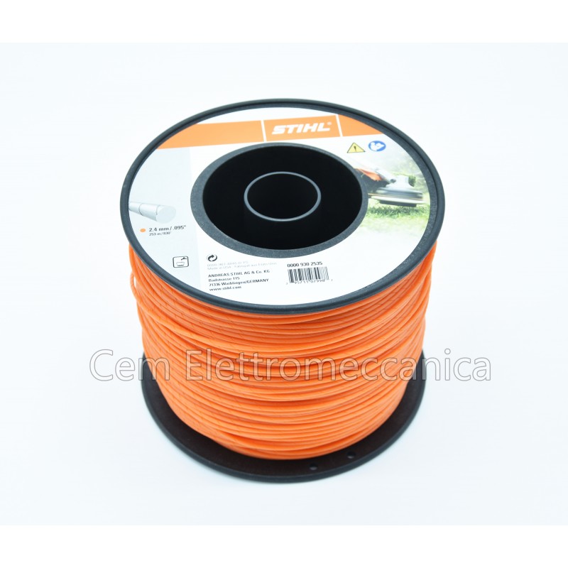 Filo di taglio Stihl 9302535 silenzioso rotondo 2,4 mm x 261 m, multicolore