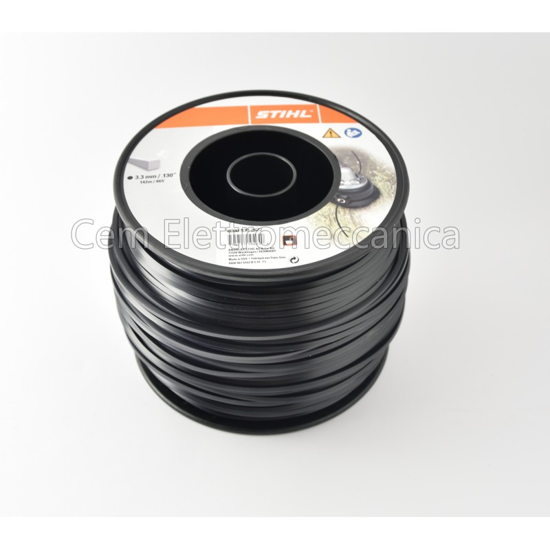 Filo di falciatura Stihl 9302622 quadrato nero 3,3 mm 140 m,