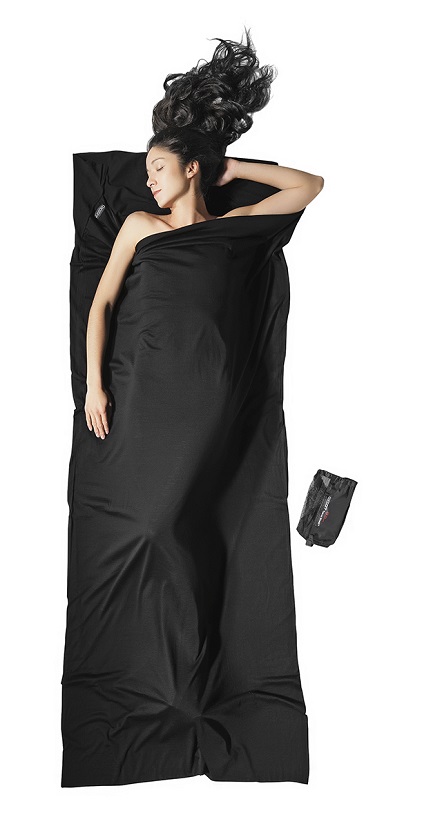 Sacco a pelo da viaggio leggero Cocoon, rettangolo, 220 x 90 cm, 100% microfibra, blu crepuscolo