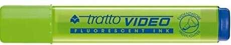 Pennarello Fluorescente Tratto Video - Punta Scalp - Inchiostro a base Acqua - Asciugatura Rapida - Colore Verde Lime Fluoresce