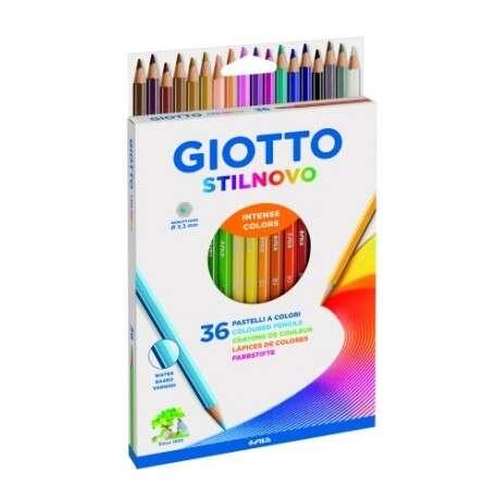 Giotto Stilnovo Confezione da 36 Matite Colorate Esagonali - Piombo 33 mm - Legno - Colori Assortiti