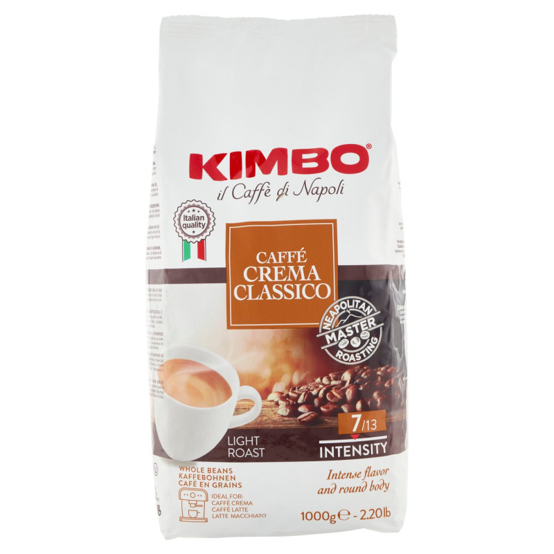 Kimbo - CaffeCrema Classico caffÃƒÂ¨ in grani interi 1kg