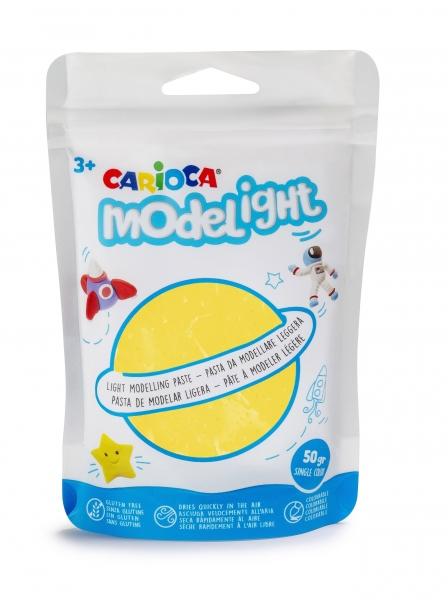Carioca Modelight Pack di Pasta da Modellare Super Leggera - Elastica e Modellabile - Si Secca all'Aria - Non Sporca le Mani