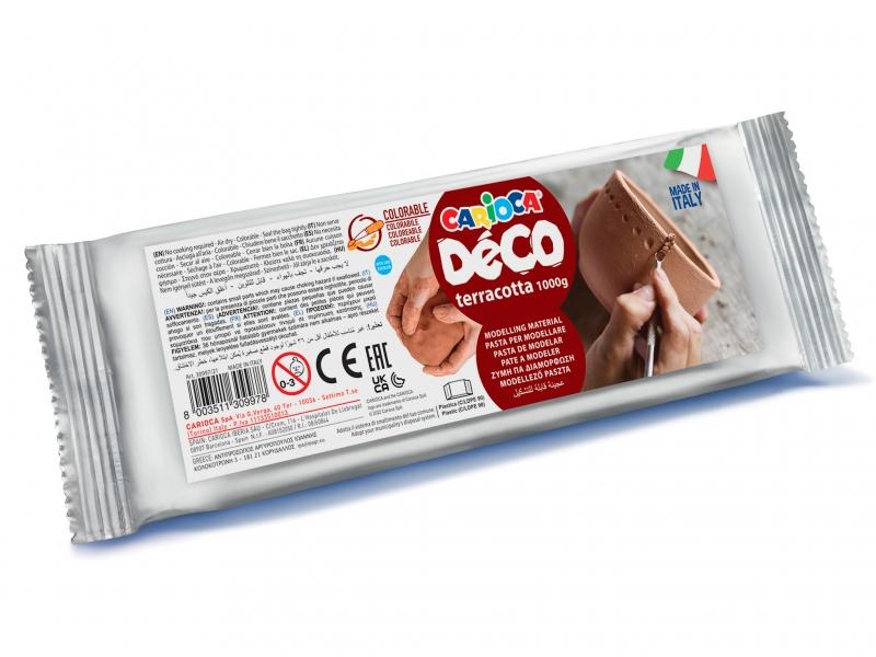 Pasta da Modellare in Terracotta CariÃ³ca 1000g - Adatta a tutte le Tecniche di Modellazione - Indurisce all'Aria senza Cottu