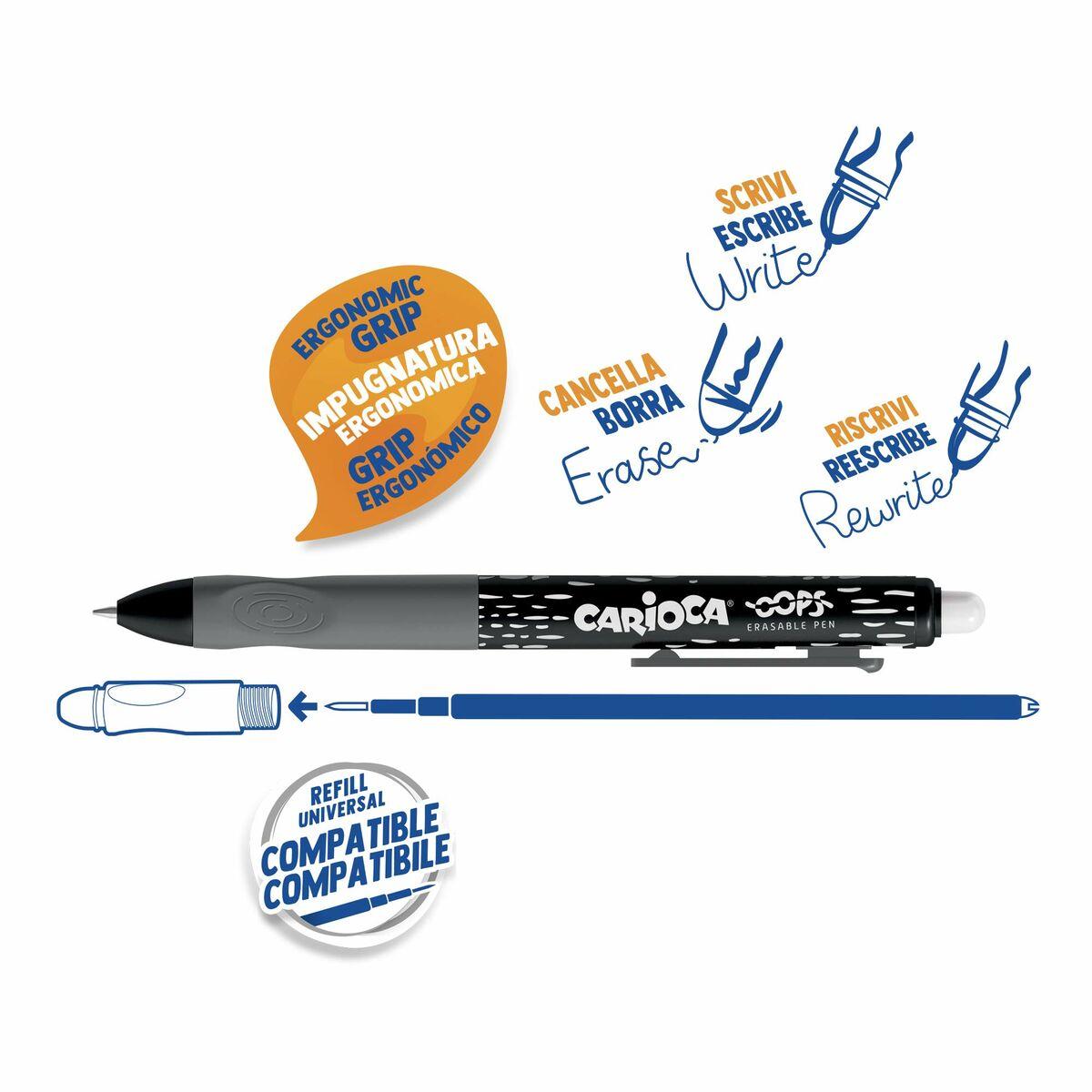 Penna Carioca Oops Nero 07 mm (12 Pezzi)