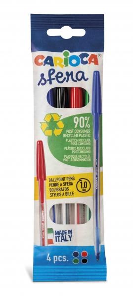 CF4 BL PAPER FLOWPACK PEN SFERA ASS