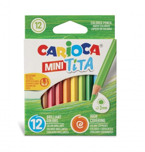 Carioca Tita Confezione da 12 Mini Matita in Resina - Corpo Esagonale