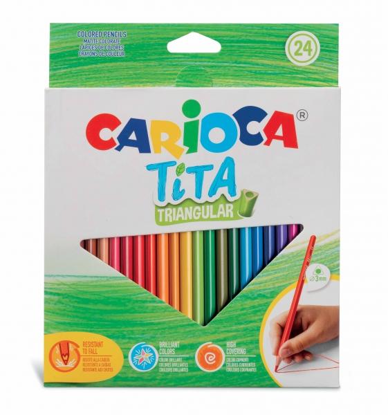Carioca Tita Confezione da 24 matite triangolari - Corpo Triangolare