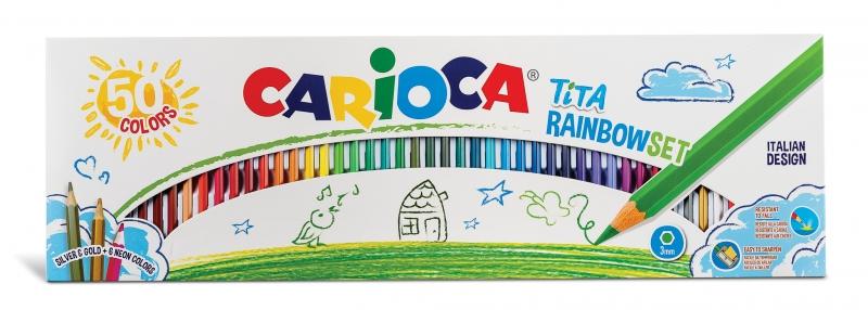Carioca Tita Confezione da 50 matite in resina - Corpo esagonale