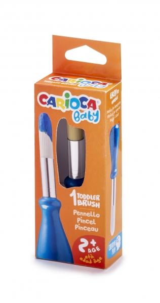 Carioca Baby Set da 1 Pennello Ergonomico - Setole Morbide e Resistenti - Facile da Impugnare - Perfetto per Colorare Grandi Su