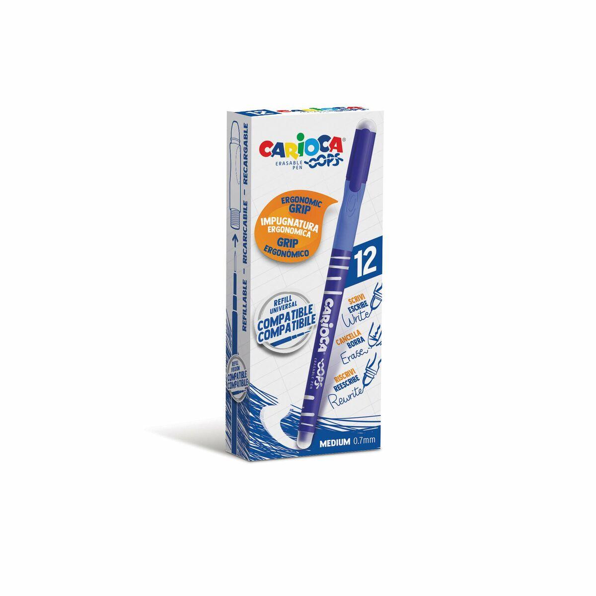 Penna Carioca Oops Azzurro 0,7 mm 12 Pezzi